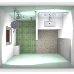 rénovation de salle de bain Finistère 29 plan 3D